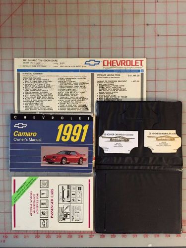 1991 camaro rs owners manual and factory window sticker