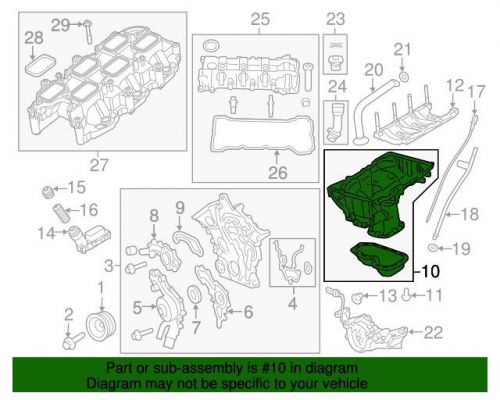 Genuine 2011-2016 mopar oil pan 68051599ae