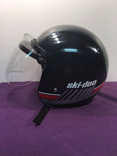 Vintage ski doo snowmobile helmet with face shield, size large