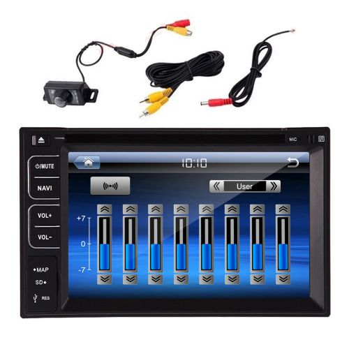 Camera+bluetooth hands-free 2 din car stereo dvd cd player in dash radio mp3 sd