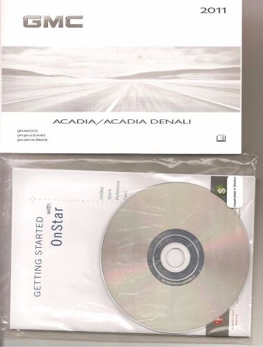 2011 gmc acadia &amp; acadia denali owner&#039;s manual plus onstar start up!