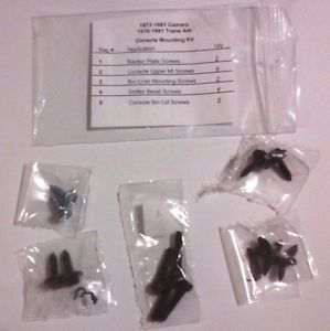 1970 - 1981 trans am firebird console mounting kit new!