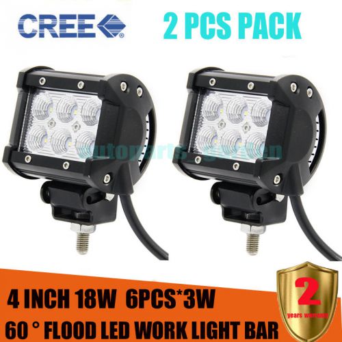 2x18W 4INCH CREE LED WORK LIGHT BAR FLOOD OFFROAD 4WD SUV Jeep ATV Driving LAMP, US $29.99, image 1