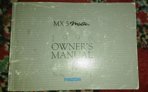 1996 mazda mx-5 miata owners manual oem book guide