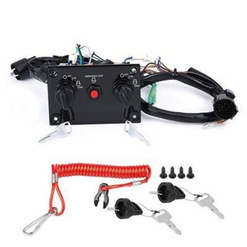 Outboard dual ignition key switch panel assembly for suzuki 37100-96j14 1 set