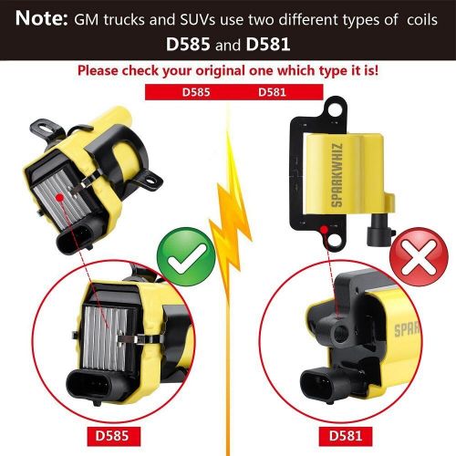 D585 ignition coil &amp; spark plug wires for chevrolet express 3500 2003-2007 5.3l