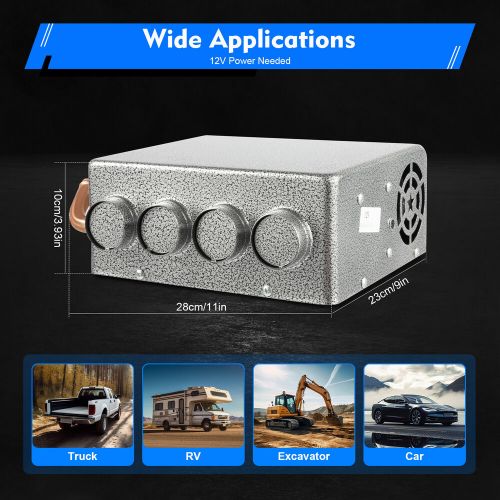 Universal Under Dash Heater 12V Heat Defroster w/ Speed Switch Car Truck 4-Ports, US $61.71, image 10