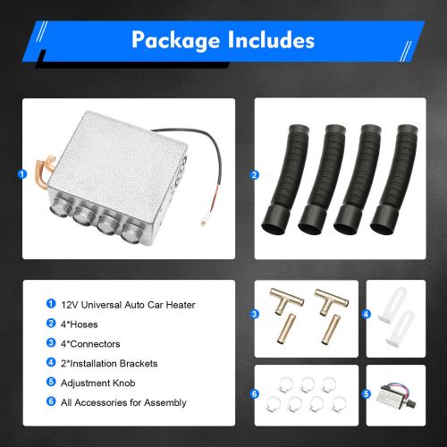 Universal Under Dash Heater 12V Heat Defroster w/ Speed Switch Car Truck 4-Ports, US $61.71, image 11