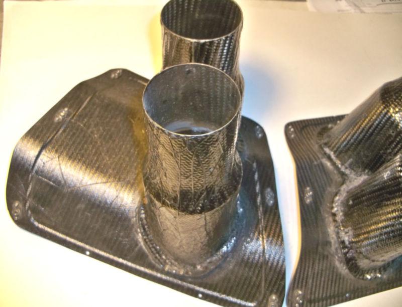 RCR Carbon fiber dual nose ducts & matching nose flanges NICE Nascar ARCA, US $199.00, image 3