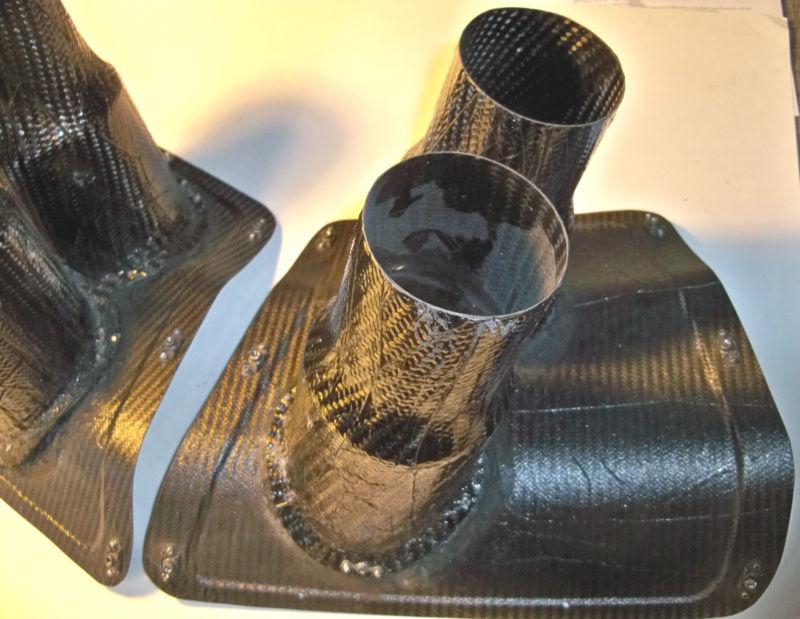 RCR Carbon fiber dual nose ducts & matching nose flanges NICE Nascar ARCA, US $199.00, image 4