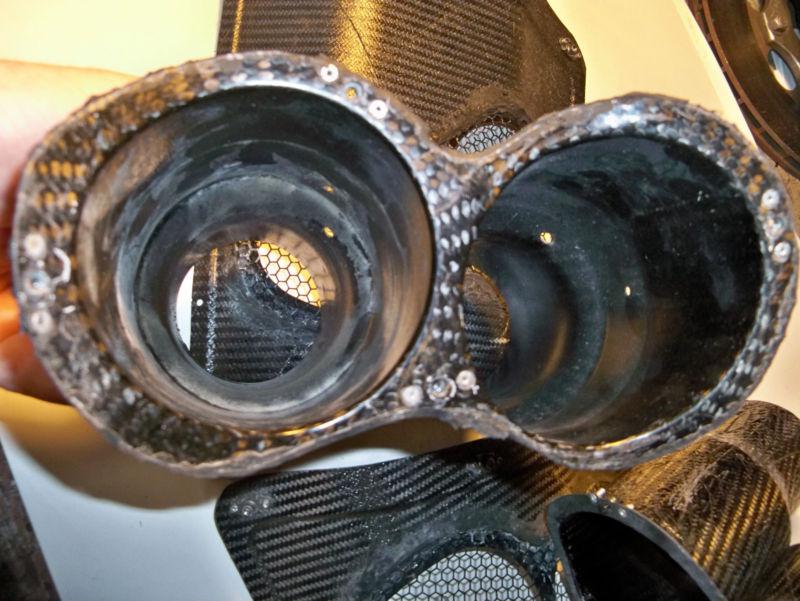 RCR Carbon fiber dual nose ducts & matching nose flanges NICE Nascar ARCA, US $199.00, image 8