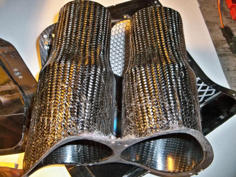 RCR Carbon fiber dual nose ducts & matching nose flanges NICE Nascar ARCA, US $199.00, image 11