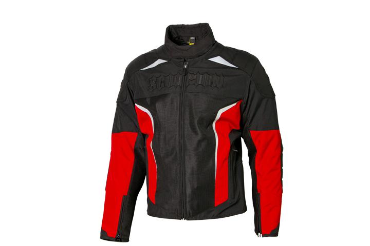 Scorpion hat trick 2 textile mesh motorcycle jacket red/black mens size large