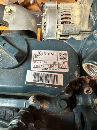 Kubota D722 3 Cylinder Diesel Engine Runs Perfect low hrs, US $3,950.00, image 2