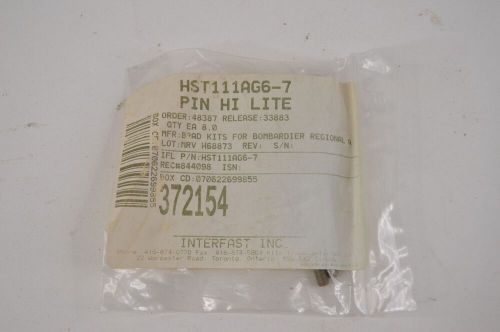 Qty. 8 bombardier hst111ag6-7 hi-lok pin rivet a34 b31 learjet challenger