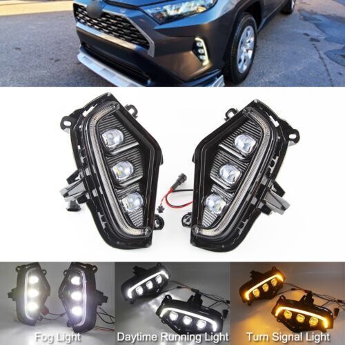 LED Fog Lamps DRL For Toyota RAV4 2019-2022 Daytime Running Light w/Turn Signal, US $78.29, image 7