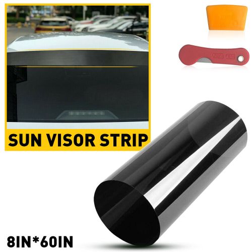Car Sun Visor Strip Tint Film Front Windshield UV Shade Banner Accessories Black, US $10.99, image 7