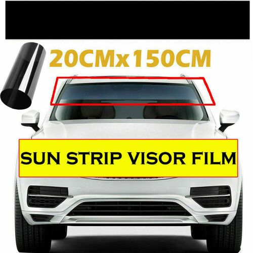Car Sun Visor Strip Tint Film Front Windshield UV Shade Banner Accessories Black, US $10.99, image 12