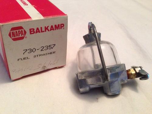 Fuel strainer filter napa balkamp 730-2357 new in box glass bowl