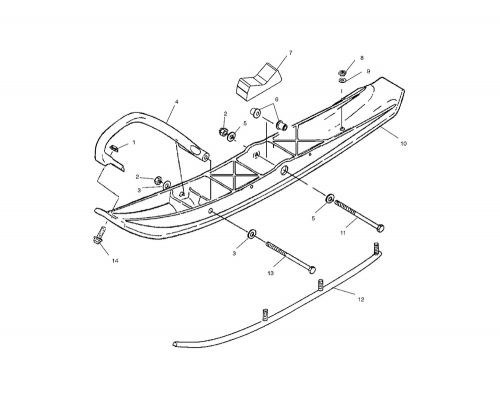 Polaris skag,3"carbide,90 degree, genuine oem part 2872566, qty 1
