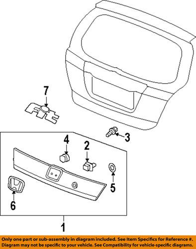 Honda oem 75722tf0004 lift gate-emblem badge nameplate