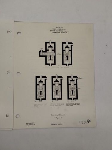 Dunlop Mk3 Hydraulic Brake Control Valve Part No AC66867 Overhaul Illust. Parts, US $19.95, image 6