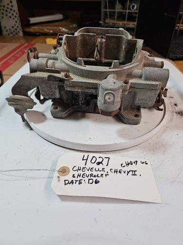 4027sa D6 Chevy Chevrolet Chevelle 1966 Vintage Original Carburetor, US $250.00, image 8