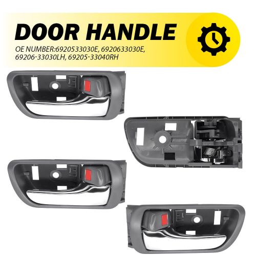 4Pcs Door Handle Inside Gray Chrome Left & Right Set for 2002-2006 Toyota Camry, US $24.99, image 7