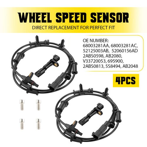 4x ABS Wheel Speed Sensor Font Left Rear Right For Jeep 2012-2017 Wrangler 3.6L, US $32.99, image 11