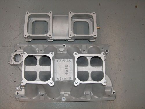 Weiand 2x4 Dual Quad 429 460 Ford Tunnel Ram Intake Manifold 5993 w/Plenum CJ, US $875.00, image 10