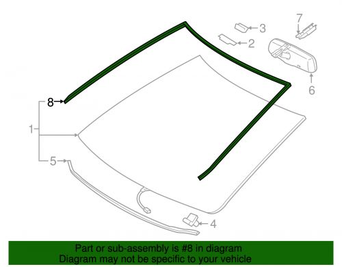 Genuine toyota windshield molding 75531-06160