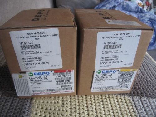 New  depo replacement fog light left + right for 2006-2010 volkswagen jetta