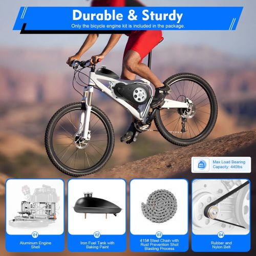 4 Stroke 100cc Bike Engine Kit Set Gas Motorized Motor Bicycle Modified Engine, US $238.72, image 3