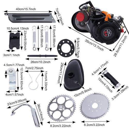 4 Stroke 100cc Bike Engine Kit Set Gas Motorized Motor Bicycle Modified Engine, US $238.72, image 5