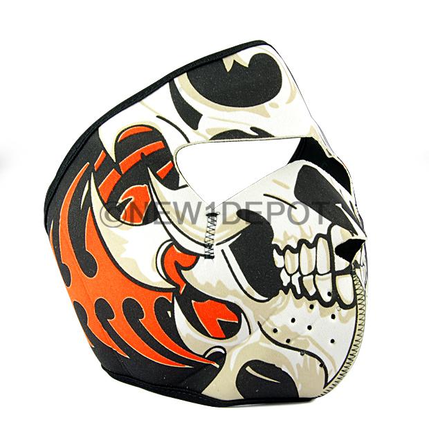 Snow skiing skull motorcycle bike warmer full face neoprene neck wrap mask cover