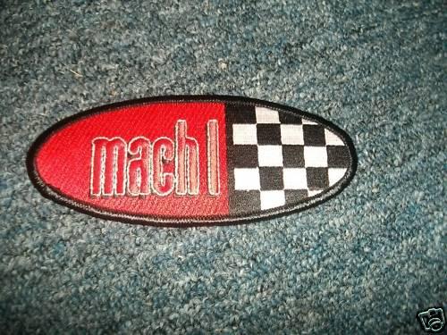 1969 1970 1971 ford mustang mach 1 red/black logo patch