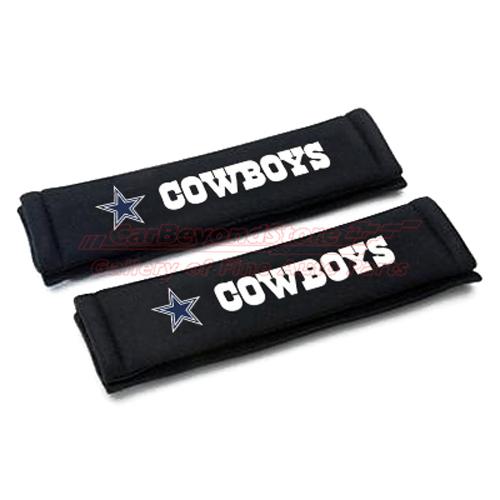 Nfl dallas cowboys seat belt shoulder pads, pair, licensed + free gift