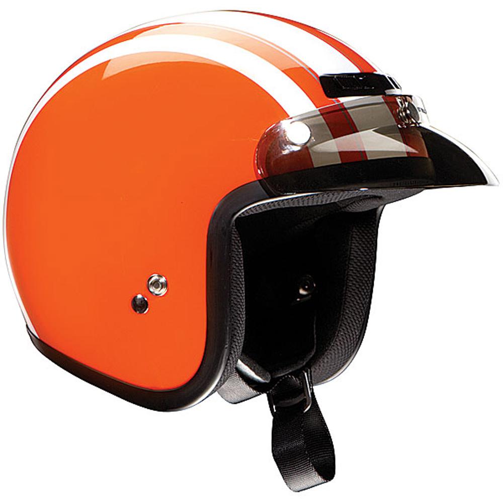 Z1r jimmy retro orange/white helmet 2013 motorcycle 3/4