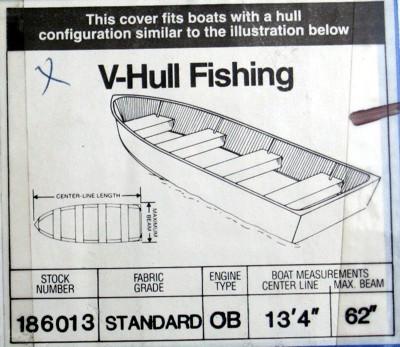 TaylorMade Trailerite Storage Mooring Boat Cover 13ft V-Hull Fishing Boat, US $79.99, image 2