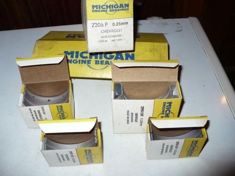Purchase NOS Michigan Main Bearings Chevrolet 173 2206P 0.25mm in