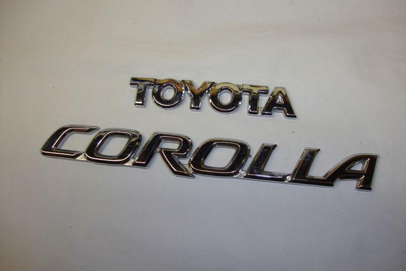 2003 - 2008 toyota corolla chrome trunk emblems ome