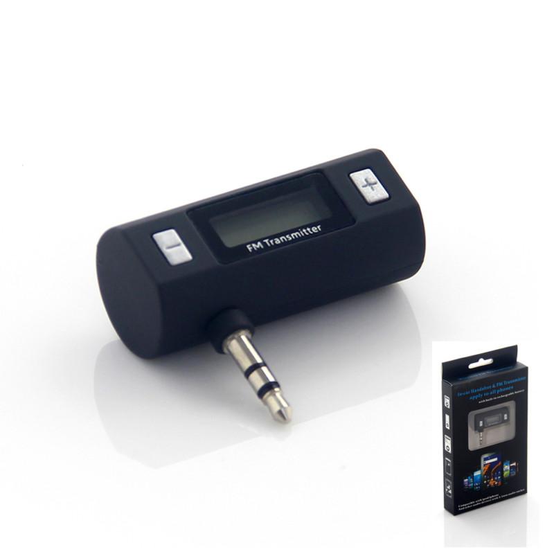 3.5mm car handsfree wireless music radio fm transmitter for all phones ipod mp3