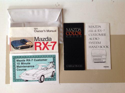 1985 mazda rx-7 owners manual set w/dealer protective case-fast free shipping:)