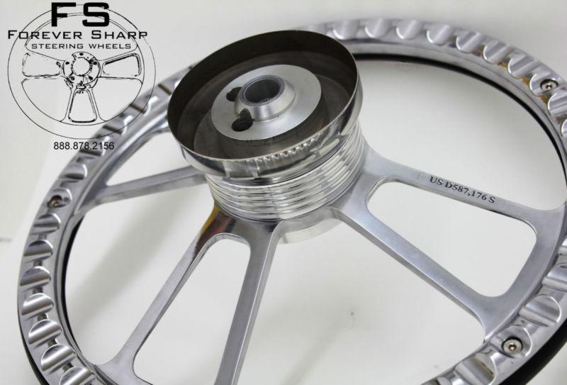 MARINE / BOAT STEERING WHEEL ( Flame / HALF WRAP ) w/ 3/4