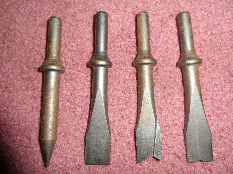 (4) air hammer chisels punch, tail pipe cutter, weld breaker, bushing breaker