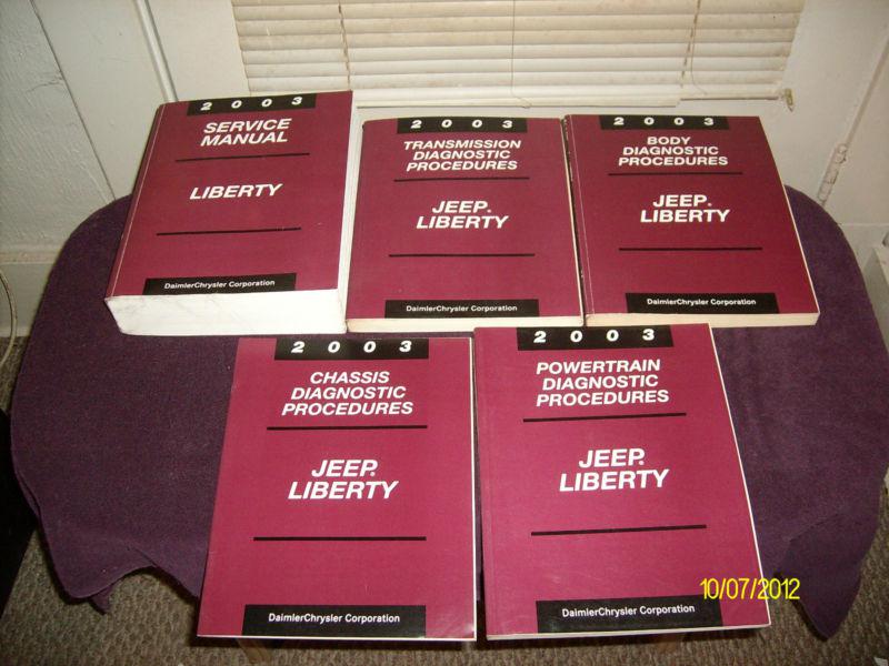 2003 factory jeep liberty service repair manual set of 5 books