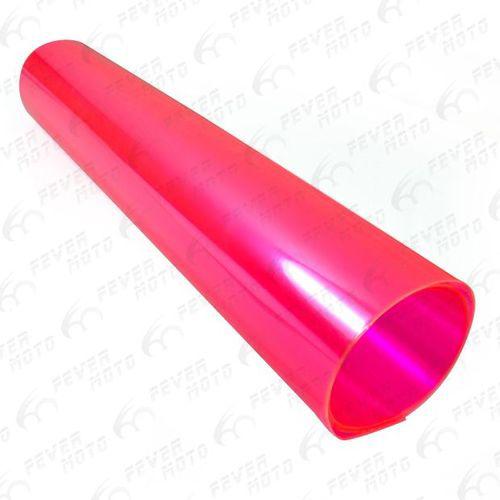 Fm car drl headlight tail brake light fog lamp vinyl film 12" x 58" pink 3-layer