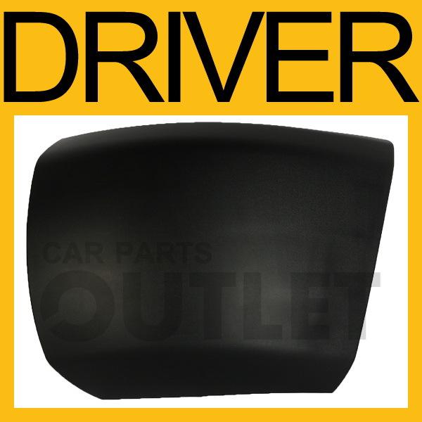07-10 chevy silverado 1500 left bumper end cap gm1004146 new smt black wo fog lh