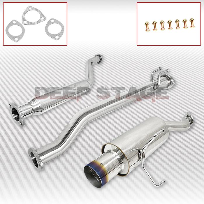 Find STAINLESS CAT BACK EXHAUST SYSTEM 4" TIP MUFFLER 0205 HONDA CIVIC