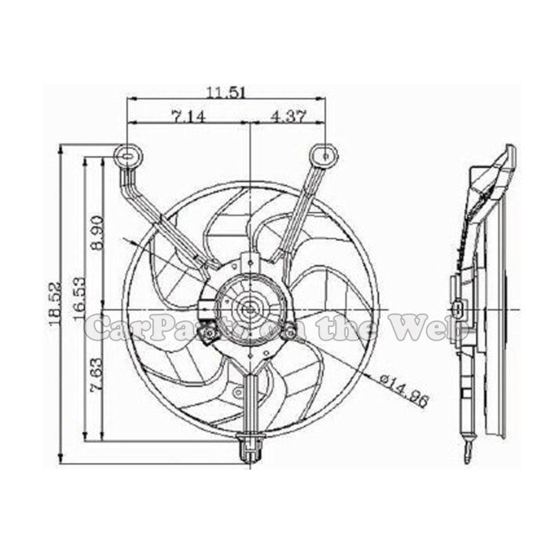 New 94-02 cadillac el dorado deville seville 4.6l condenser cooling fan assembly
